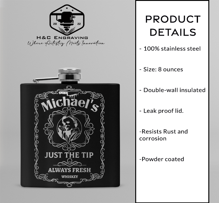 8oz Customizable Flask