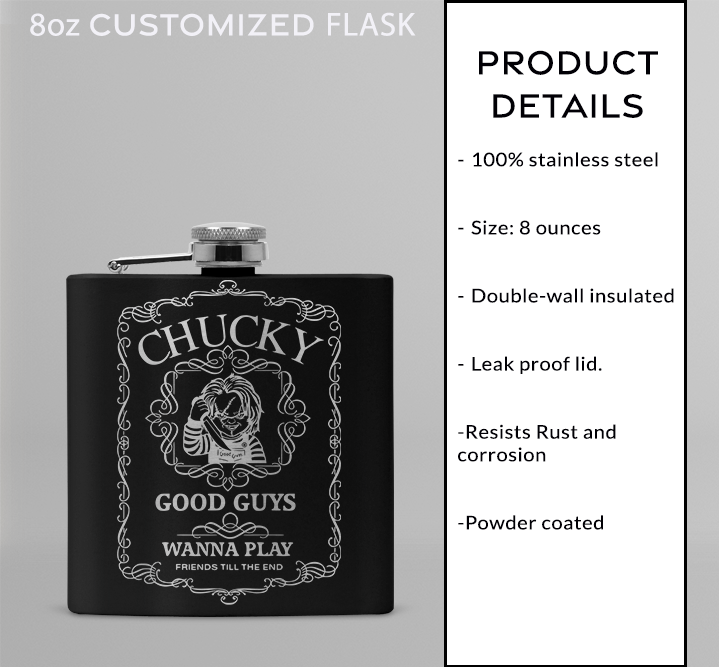 8oz Customizable Flask