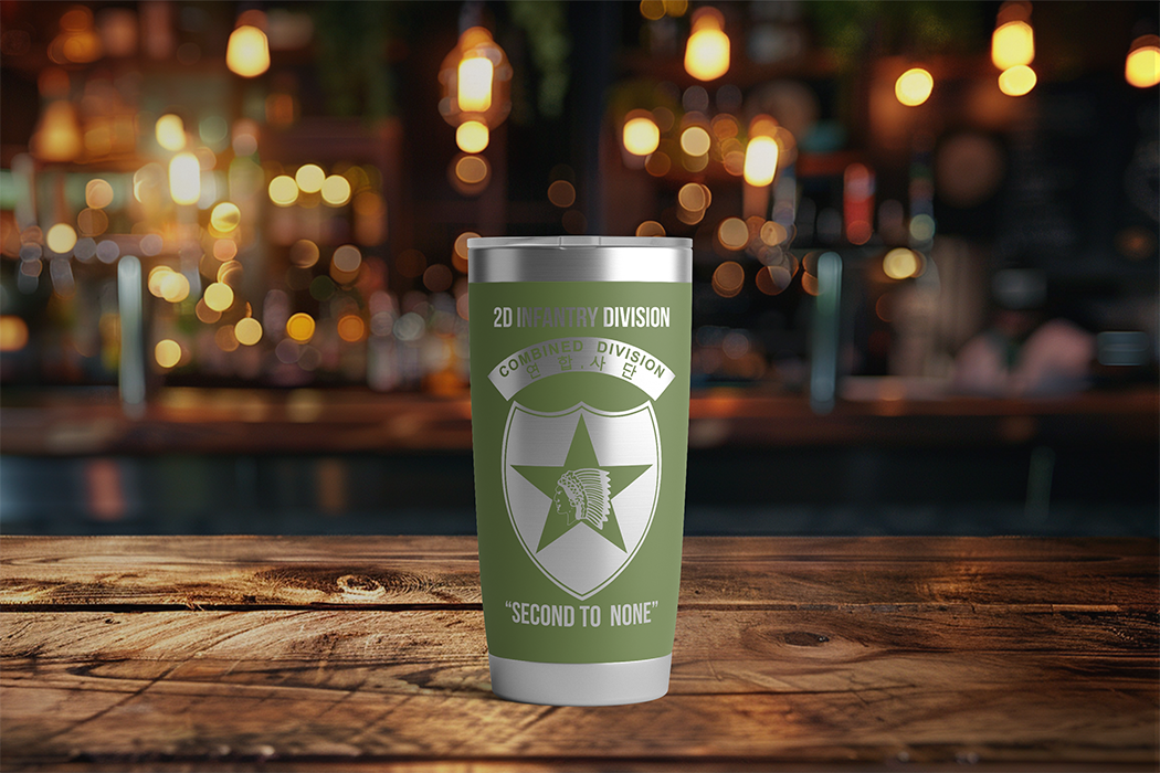 20oz, US Army, 2nd Infantry Division Tumbler