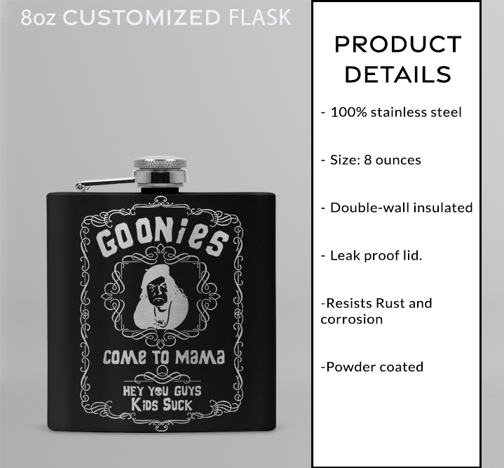 8oz Customizable Flask