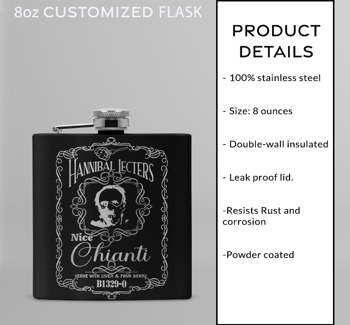 8oz Customizable Flask