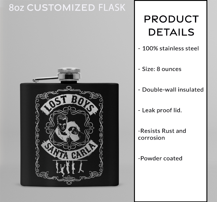 8oz Customizable Flask