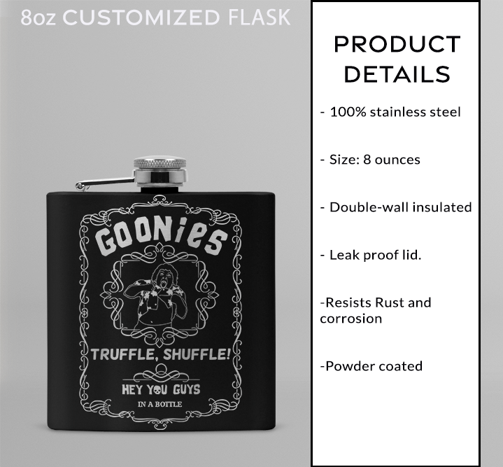8oz Customizable Flask