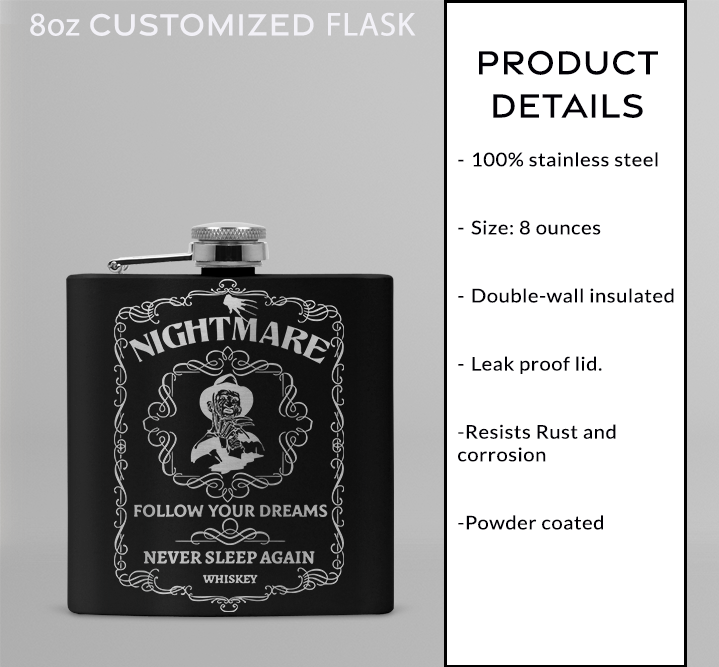 8oz Customizable Flask