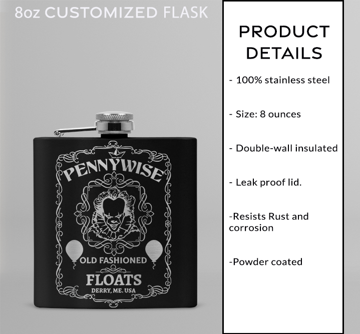 8oz Customizable Flask