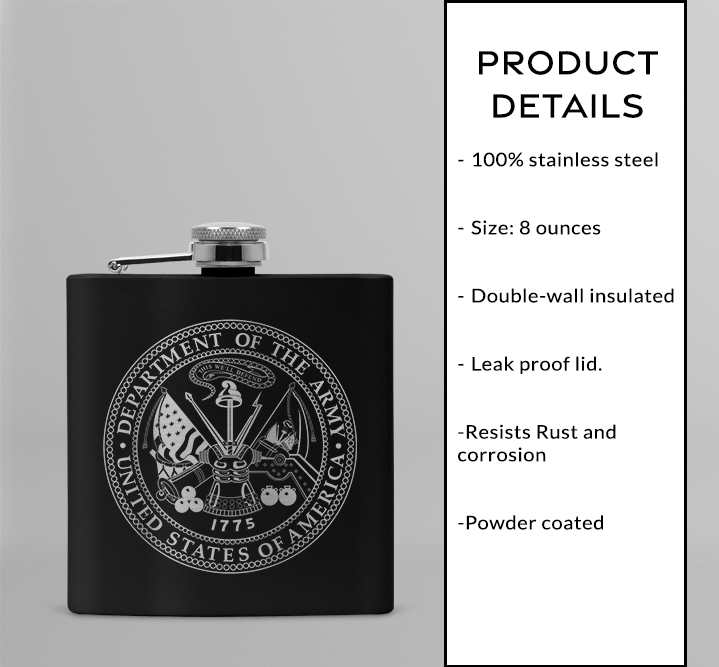8oz Customizable Flask