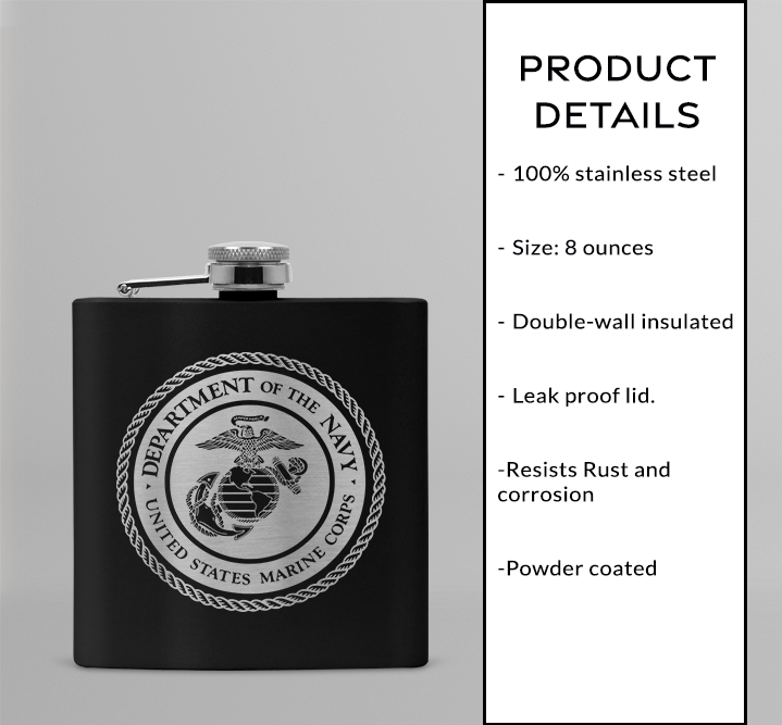 8oz Customizable Flask