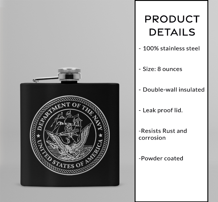 8oz Customizable Flask