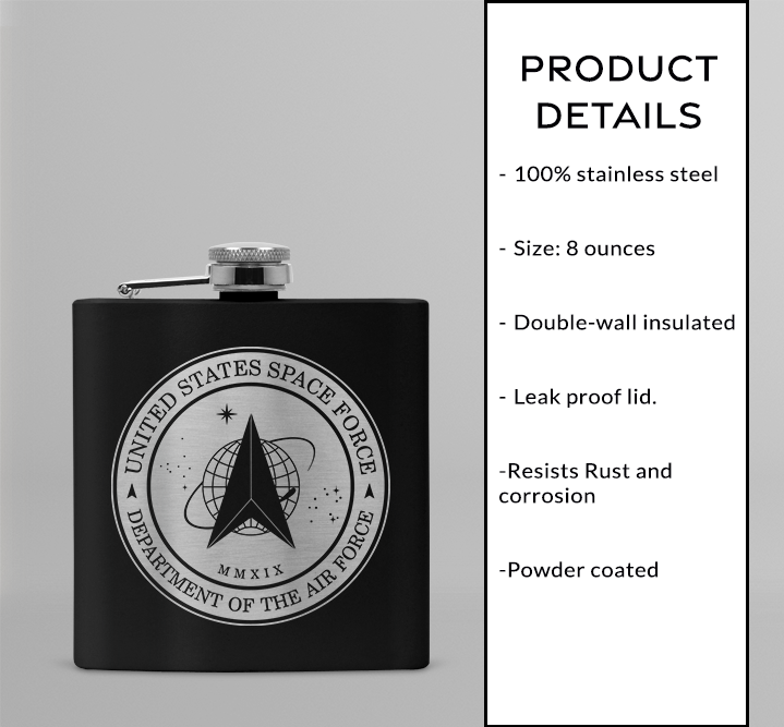 8oz Customizable Flask