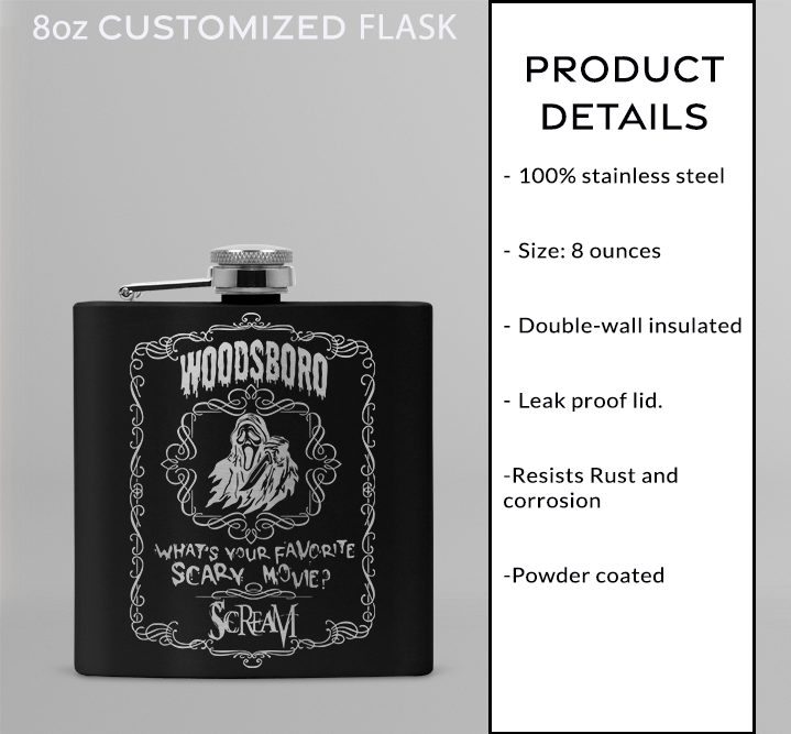 8oz Customizable Flask