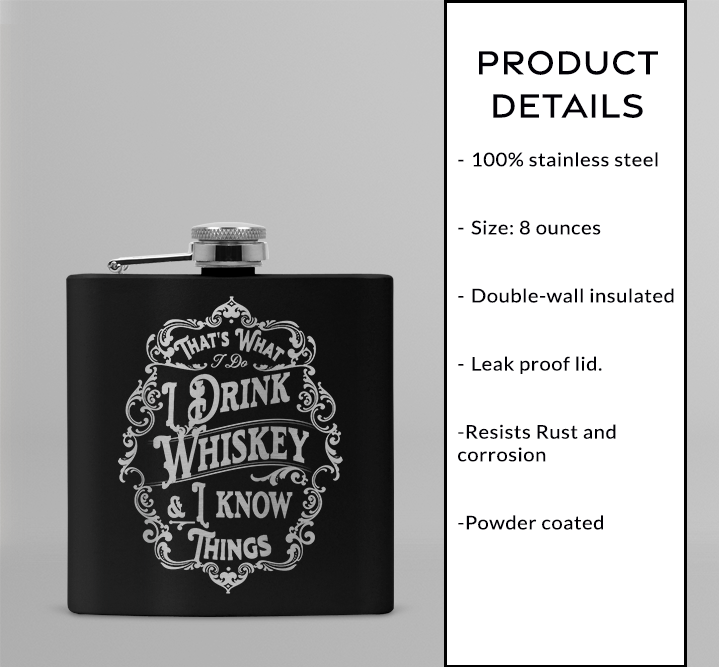 8oz Customizable Flask