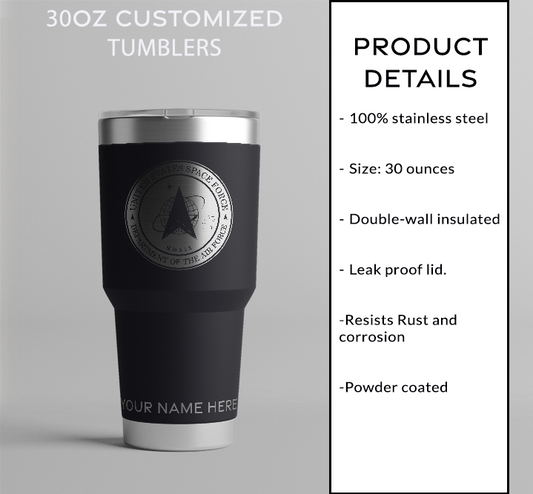 US Military Tumblers [ARMY, NAVY, AIR FORCE, MARINES, SPACE FORCE & COAST GUARD]